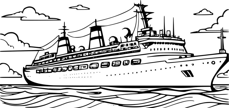 Livre de coloriage Les grands navires et leurs histoires (Horizontal)