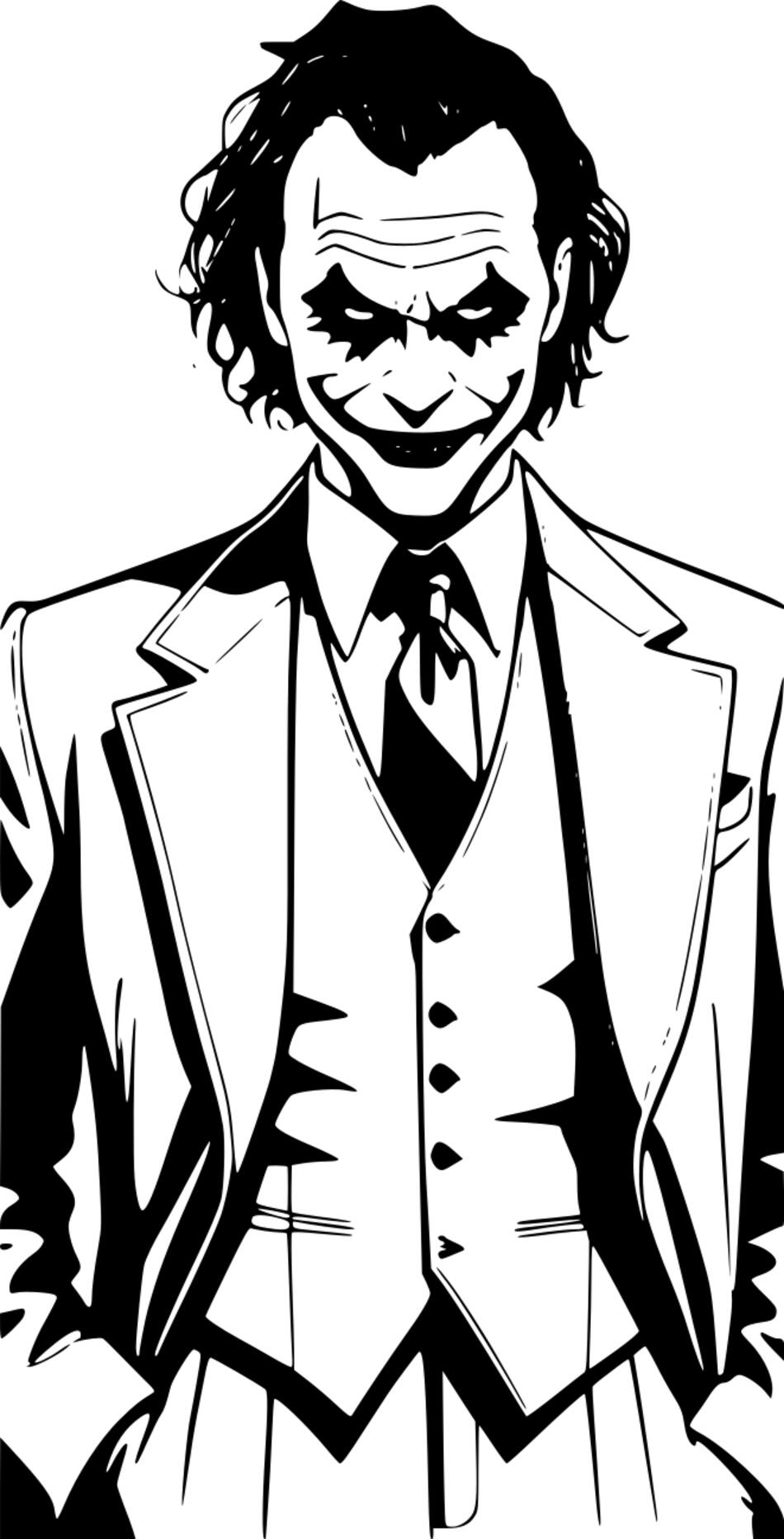 Livre de coloriage Joker du Chevalier Noir (Verticale)