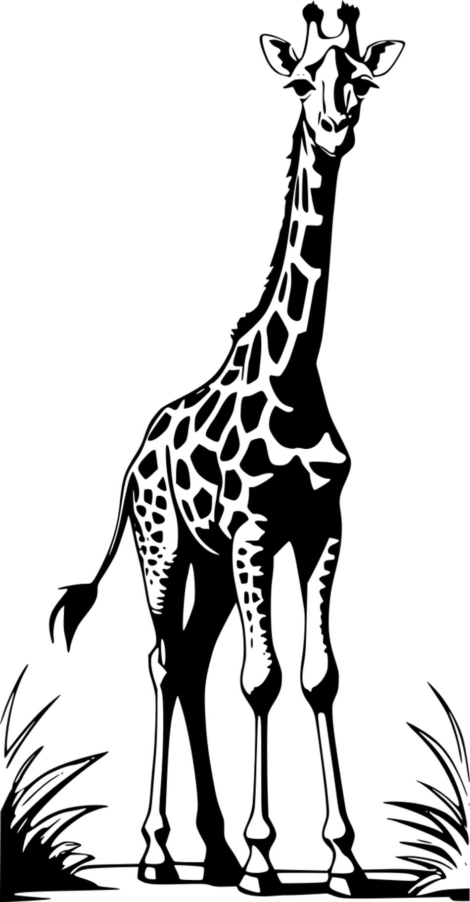 Livre de coloriage Girafe marchant (Verticale)