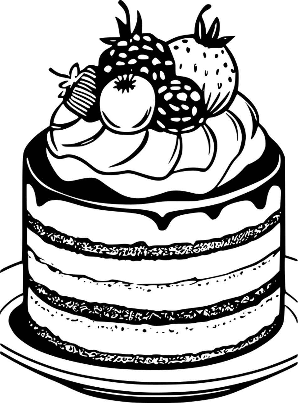 Раскраска Роскошные десерты (Вертикальный)