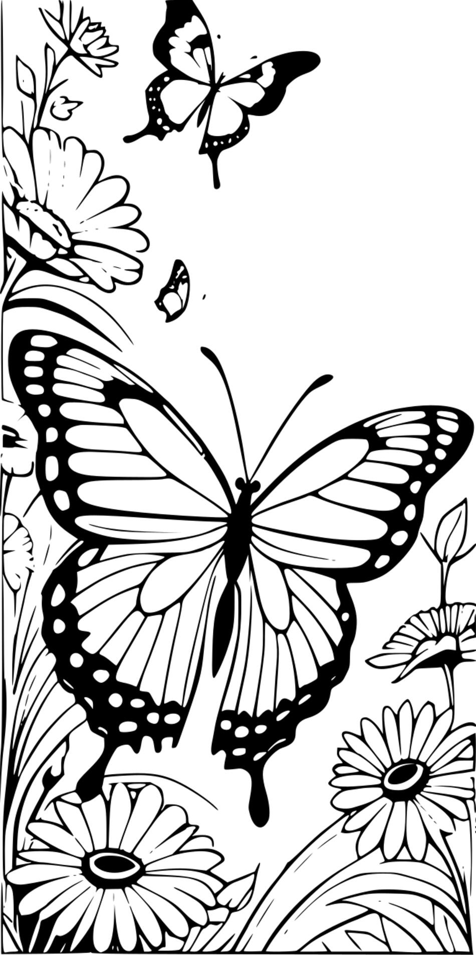 Malbuch Die magische Welt der Schmetterlinge (Vertikal)